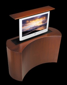 pop up tv stand, tv for foot of bed, master bedroom tv